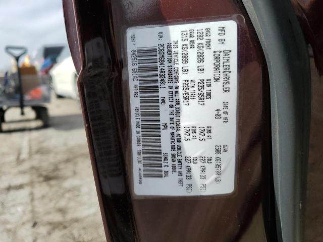 2C8GM68414R324811 - 2004 CHRYSLER PACIFICA BURGUNDY photo 14