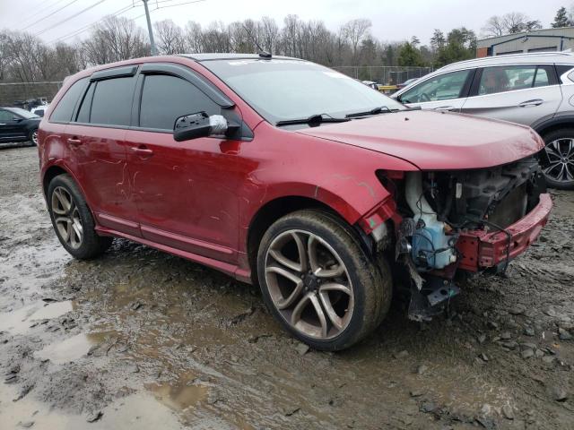 2FMDK4AK8EBA32893 - 2014 FORD EDGE SPORT RED photo 4