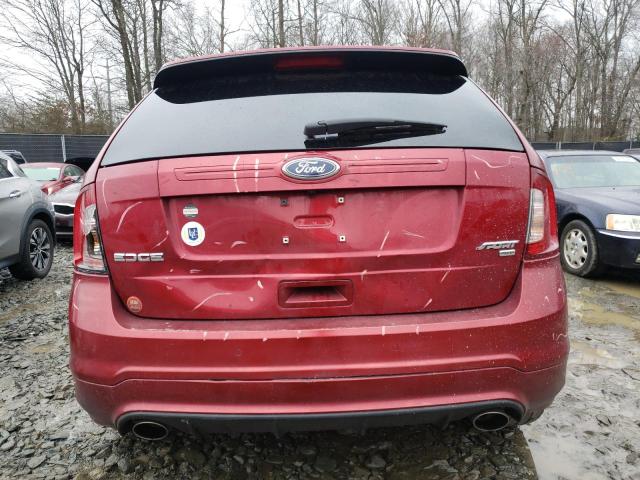 2FMDK4AK8EBA32893 - 2014 FORD EDGE SPORT RED photo 6