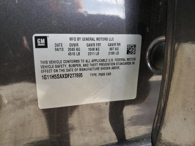 1G11H5SAXDF277895 - 2013 CHEVROLET MALIBU LTZ 石墨色 照片 12