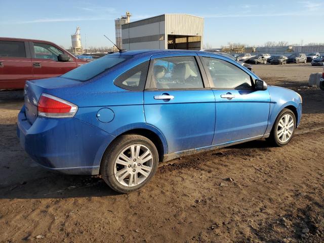 1FAHP3HN2AW290942 - 2010 FORD FOCUS SEL BLUE photo 3