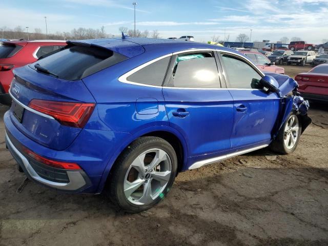 WA15AAFYXM2133584 - 2021 AUDI Q5 SPORTBACK PREMIUM PLUS BLUE photo 3