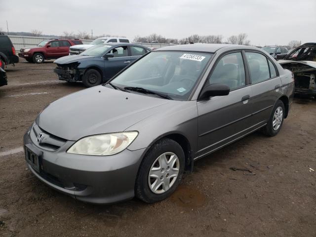 2HGES16335H627738 - 2005 HONDA CIVIC DX VP GRAY photo 1