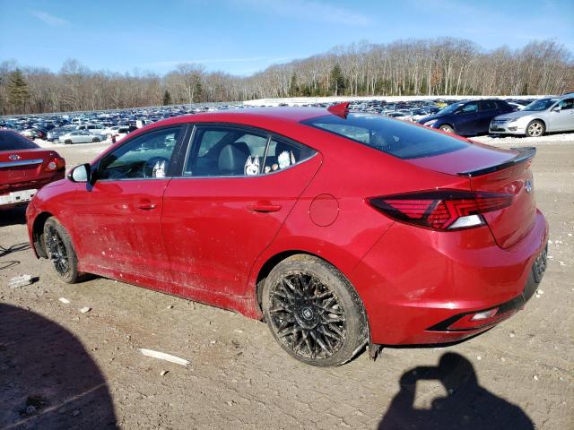 KMHD04LB8KU840847 - 2019 HYUNDAI ELANTRA SPORT RED photo 2