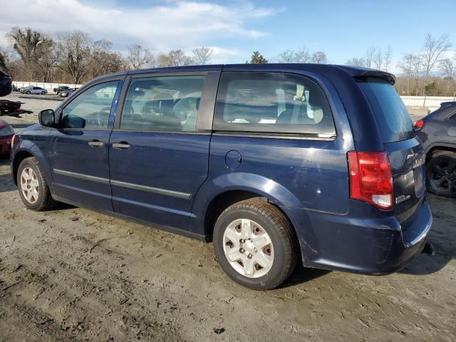 2C4RDGBGXDR586488 - 2013 DODGE GRAND CARA SE BLUE photo 2