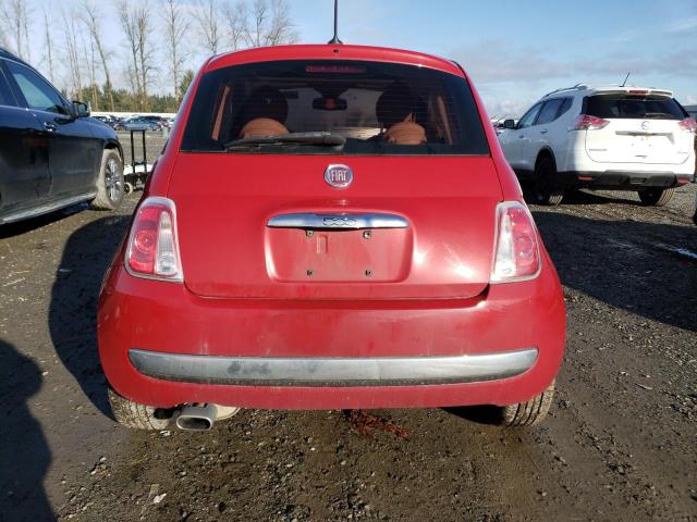 3C3CFFCR8CT117782 - 2012 FIAT 500 LOUNGE RED photo 6