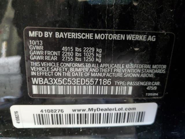 WBA3X5C53ED557186 - 2014 BMW 328 XIGT BLACK photo 12