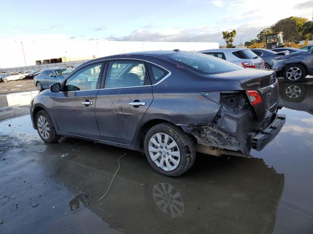 3N1AB7AP7FL657203 - 2015 NISSAN SENTRA S GRAY photo 2