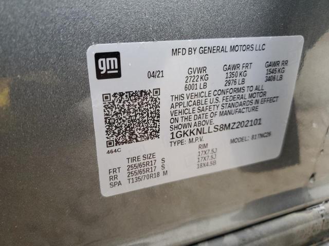 1GKKNLLS8MZ202101 - 2021 GMC ACADIA AT4 GRAY photo 14