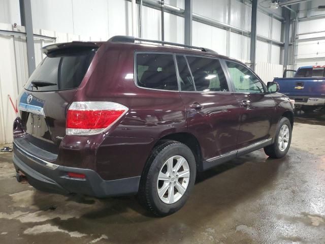 5TDBK3EH6BS070184 - 2011 TOYOTA HIGHLANDER BASE MAROON photo 3