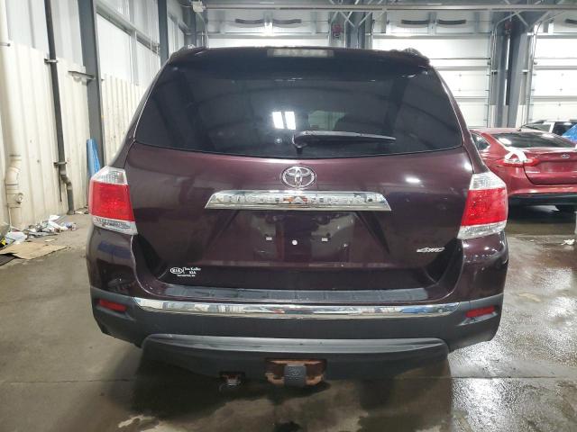 5TDBK3EH6BS070184 - 2011 TOYOTA HIGHLANDER BASE MAROON photo 6