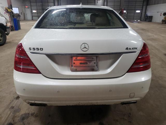 WDDNG8GB4AA314369 - 2010 MERCEDES-BENZ S 550 4MATIC WHITE photo 6