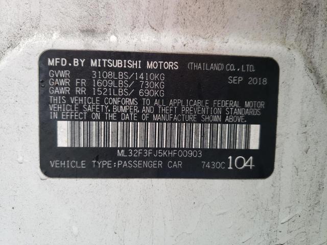 ML32F3FJ5KHF00903 - 2019 MITSUBISHI MIRAGE G4 ES Ağ foto 12