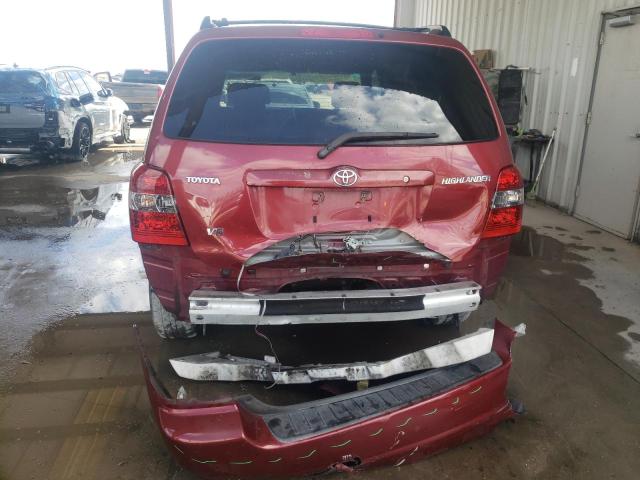 JTEDP21A070134531 - 2007 TOYOTA HIGHLANDER SPORT RED photo 6