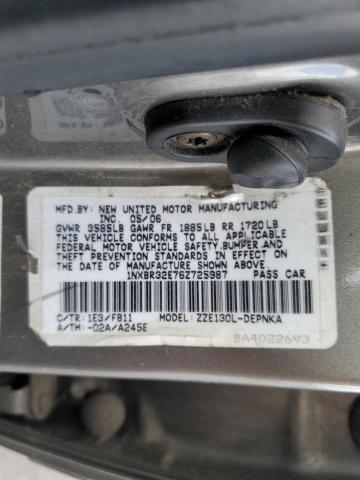 1NXBR32E76Z725987 - 2006 TOYOTA COROLLA CE GRAY photo 12