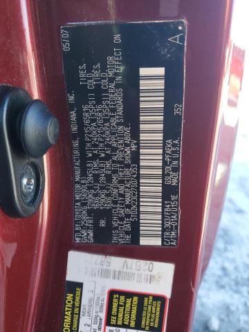 5TDZK23C27S074353 - 2007 TOYOTA SIENNA CE BURGUNDY photo 13