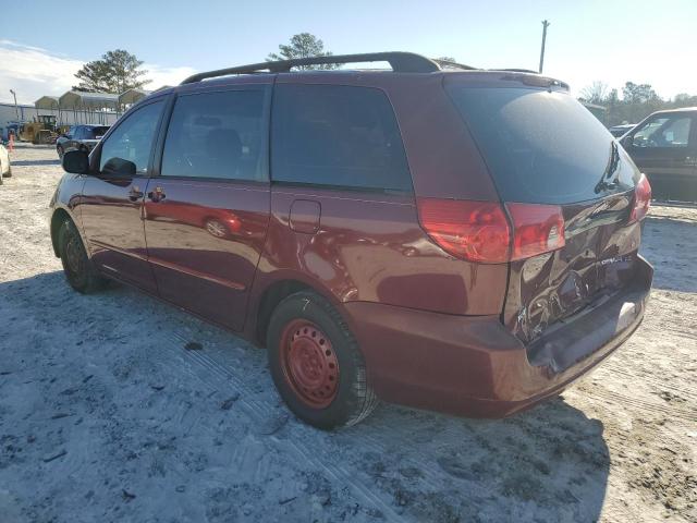 5TDZK23C27S074353 - 2007 TOYOTA SIENNA CE BURGUNDY photo 2