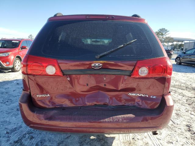 5TDZK23C27S074353 - 2007 TOYOTA SIENNA CE BURGUNDY photo 6