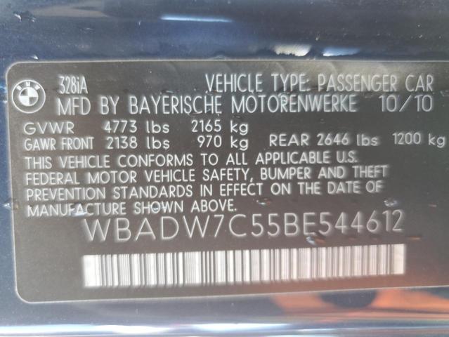 WBADW7C55BE544612 - 2011 BMW 328 I SULEV BLUE photo 12