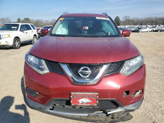 KNMAT2MT1GP735907 - 2016 NISSAN ROGUE S RED photo 5