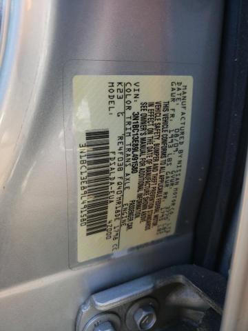 3N1BC13E89L491580 - 2009 NISSAN VERSA S SILVER photo 13