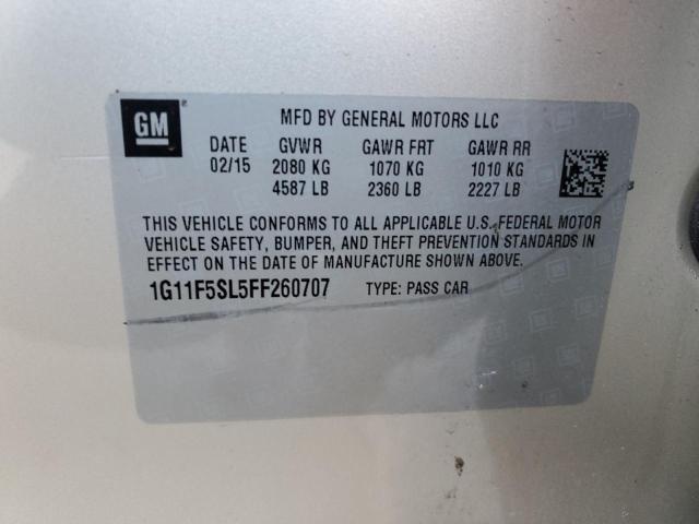 1G11F5SL5FF260707 - 2015 CHEVROLET MALIBU LTZ ბეჟი ფოტო 12