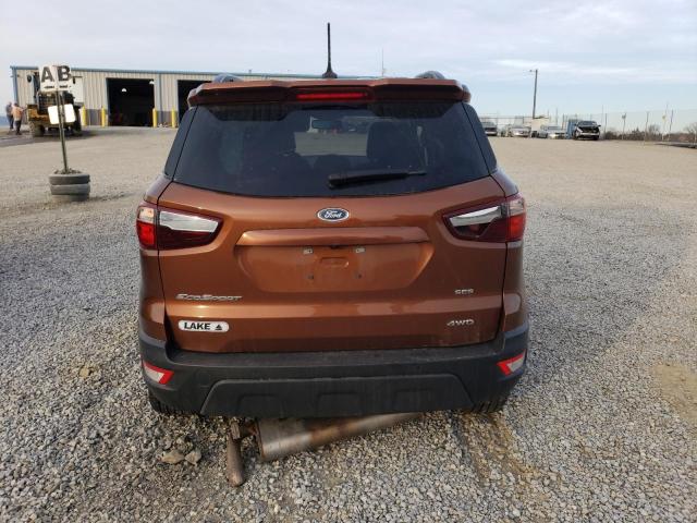 MAJ6S3JLXKC306340 - 2019 FORD ECOSPORT SES ORANGE photo 6