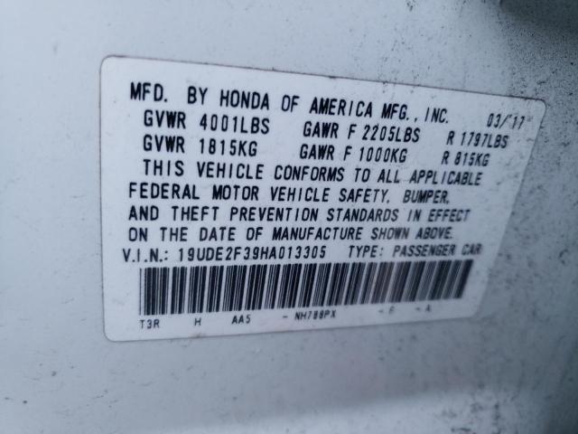 19UDE2F39HA013305 - 2017 ACURA ILX BASE WATCH PLUS WHITE photo 13