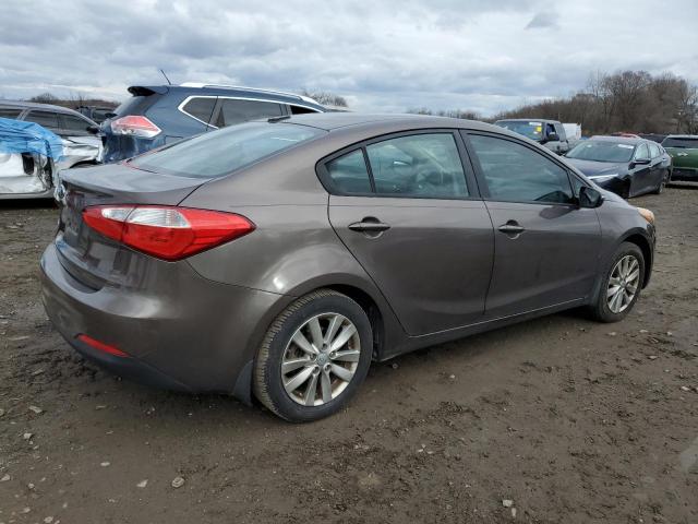 KNAFX4A69E5138384 - 2014 KIA FORTE LX BROWN photo 3