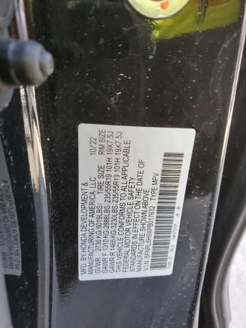 5FNRL6H9XPB017632 - 2023 HONDA ODYSSEY ELITE Negro foto 12