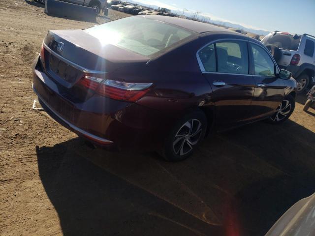 1HGCR2F46GA124742 - 2016 HONDA ACCORD LX MAROON photo 3