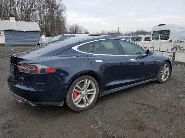 5YJSA1CP7DFP28877 - 2013 TESLA MODEL S BLUE photo 3