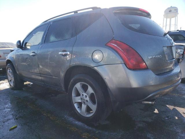 JN8AZ08W15W426114 - 2005 NISSAN MURANO SL GRAY photo 2