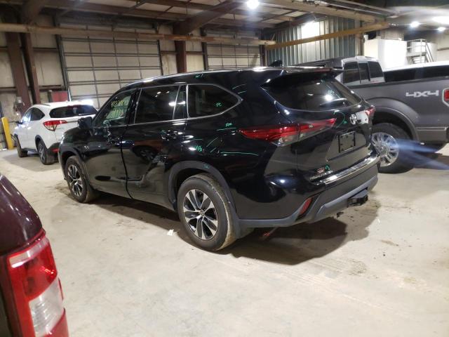 5TDGZRBH2LS502893 - 2020 TOYOTA HIGHLANDER XLE BLACK photo 2