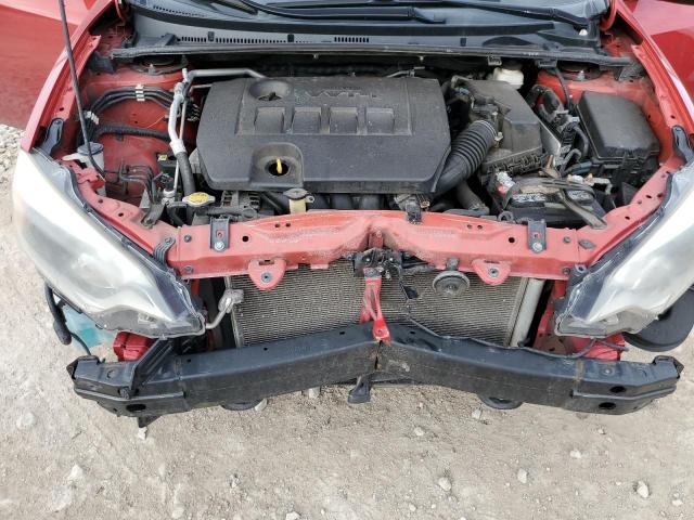 2T1BURHE3EC029135 - 2014 TOYOTA COROLLA L RED photo 11