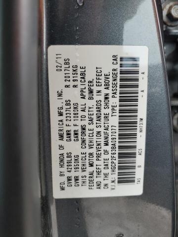 1HGCP2F63BA097077 - 2011 HONDA ACCORD SE SILVER photo 13