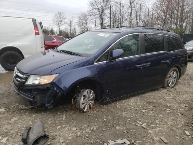 5FNRL5H63EB030929 - 2014 HONDA ODYSSEY EXL BLUE photo 1