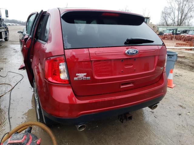 2FMDK3JC5EBA07338 - 2014 FORD EDGE SEL MAROON photo 6