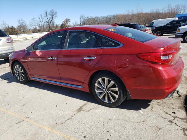 5NPE34AF7HH451352 - 2017 HYUNDAI SONATA SPORT RED photo 2