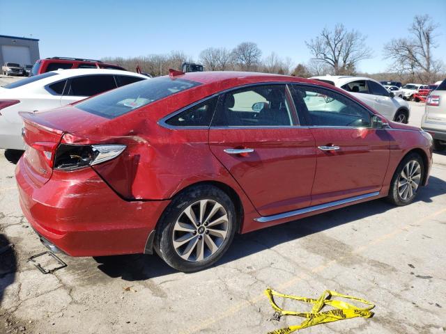 5NPE34AF7HH451352 - 2017 HYUNDAI SONATA SPORT RED photo 3