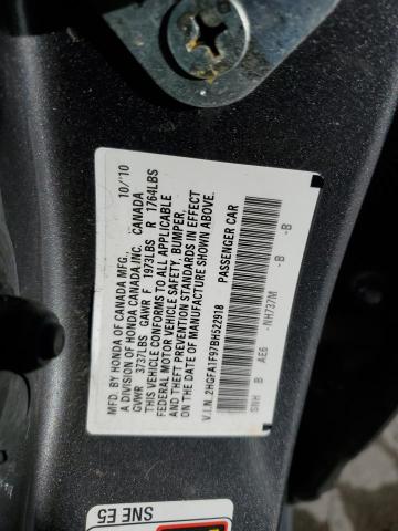 2HGFA1F97BH522918 - 2011 HONDA CIVIC EXL GRAY photo 12