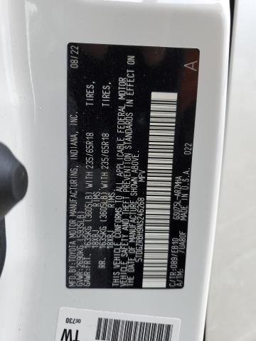 5TDGZRBH9NS246268 - 2022 TOYOTA HIGHLANDER XLE 白色 照片 12