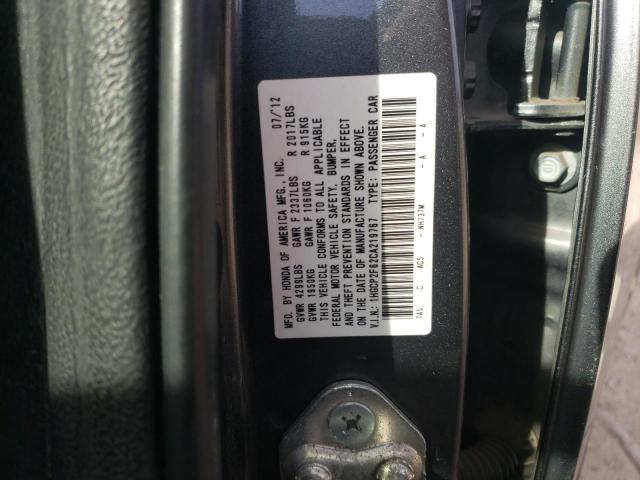 1HGCP2F62CA219767 - 2012 HONDA ACCORD SE GRAY photo 12