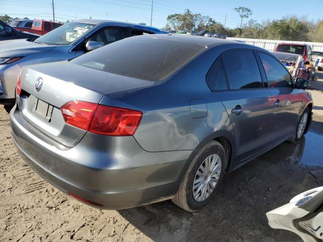 3VW2K7AJ0BM305191 - 2011 VOLKSWAGEN JETTA BASE GRAY photo 3