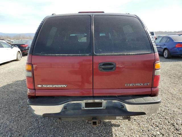 1GNFK16T02J246286 - 2002 CHEVROLET SUBURBAN K1500 RED photo 6