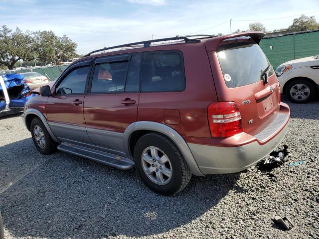 JTEGF21A730073964 - 2003 TOYOTA HIGHLANDER LIMITED RED photo 2