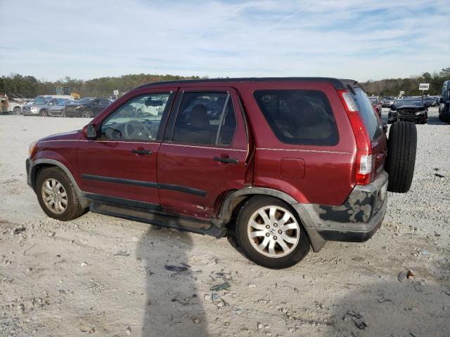 JHLRD68876C022709 - 2006 HONDA CR-V EX MAROON photo 2