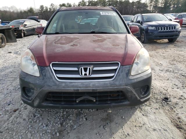 JHLRD68876C022709 - 2006 HONDA CR-V EX MAROON photo 5