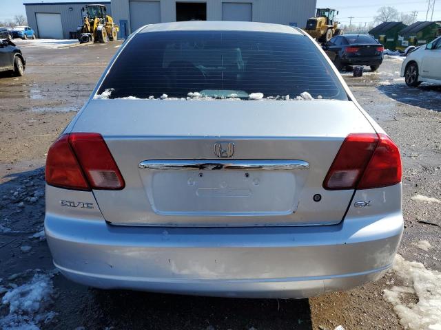 1HGES26731L006568 - 2001 HONDA CIVIC EX SILVER photo 6