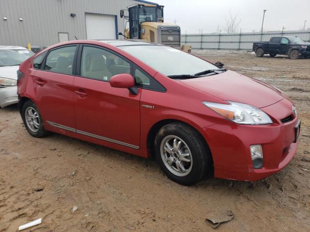 JTDKN3DUXB1444380 - 2011 TOYOTA PRIUS RED photo 4